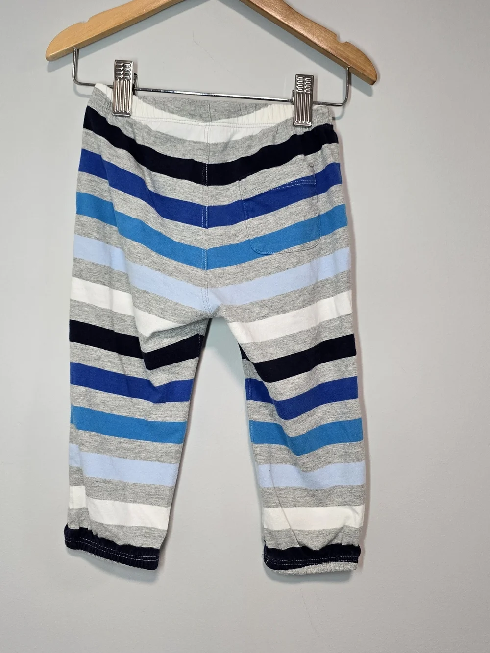 GAP Blue & Gray Striped Kids Jogger Pants